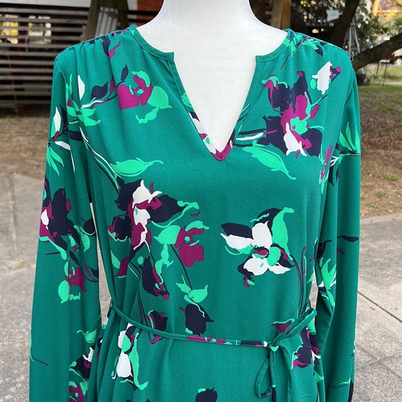 Merona green long sleeve dress - Picture 2 of 6